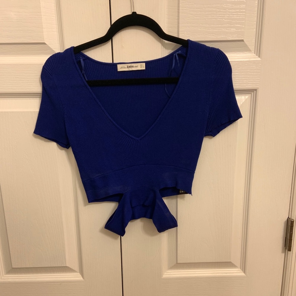 Zara Knit cutout crop top